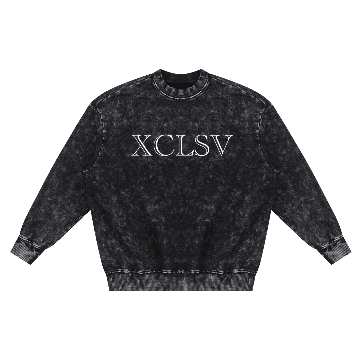 Xclsv Snow Washed Hand-Frayed Sweatshirt